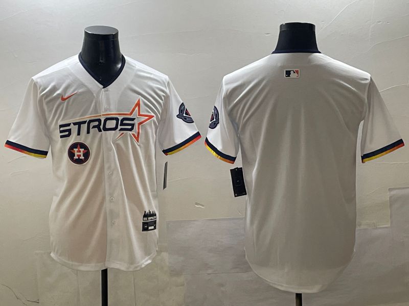 Men Houston Astros Blank White Three generations Joint Name 2025 Nike MLB Jersey style 4
